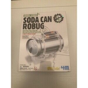 Green Science Soda Can Robug- Build A Robot Kidz Labs Science Kit 4M NIP